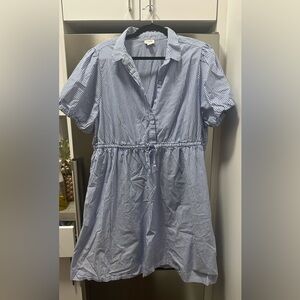 J. Crew Blue and White Striped Mini Dress
